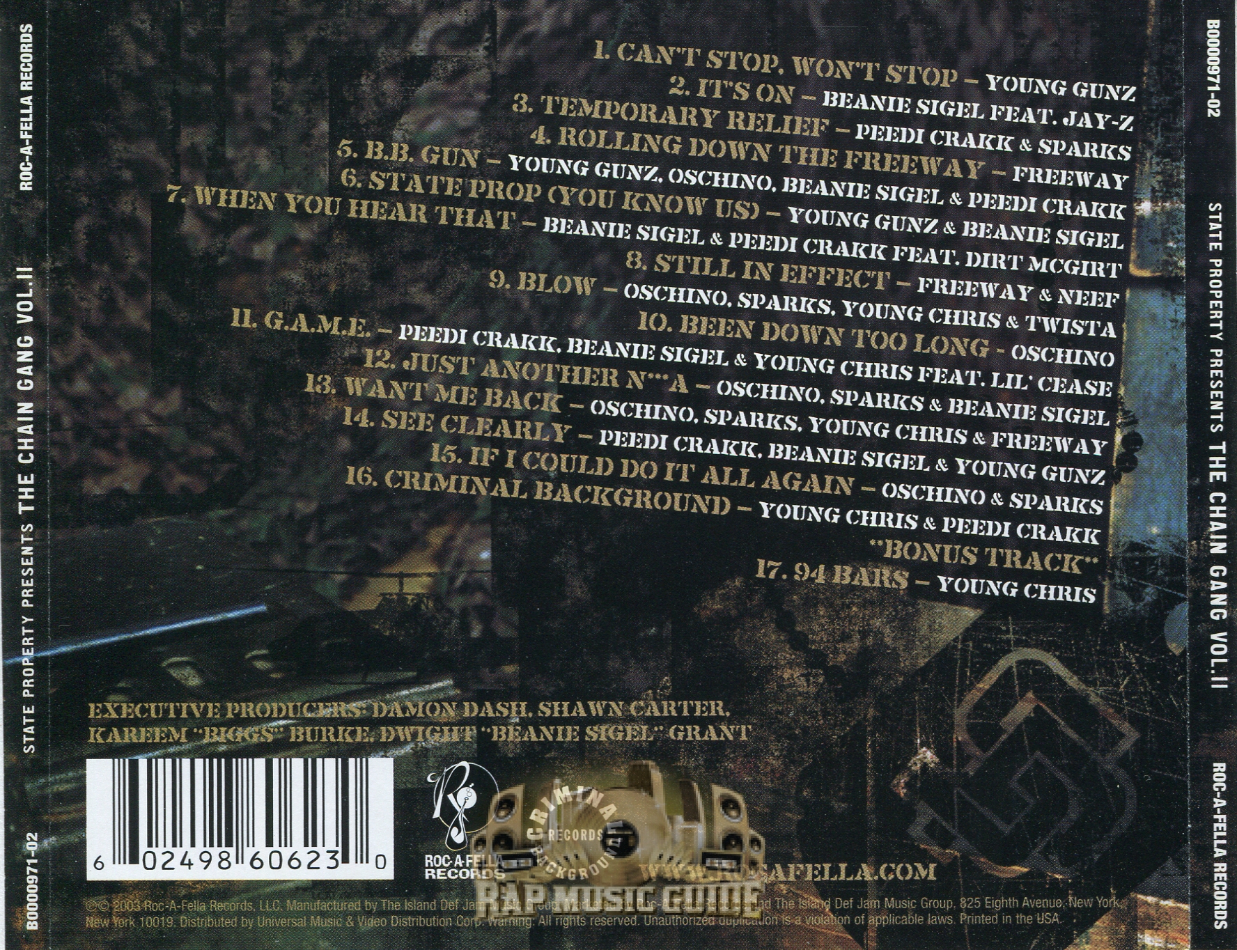 State Property The Chain Gang Vol 2 State Property Presents - The Chain Gang Vol. II: CD | Rap Music Guide